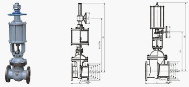 氣動閘閥結構圖